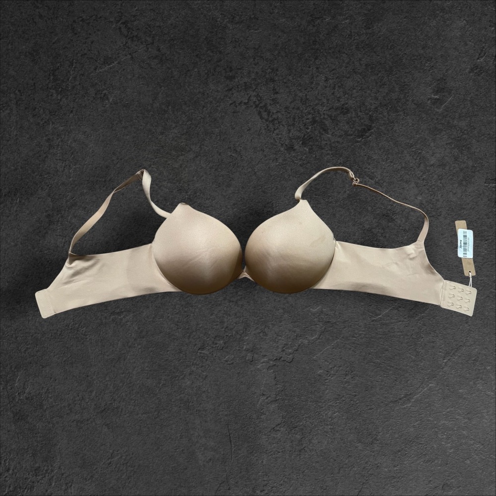 SKIMS Ultimate Push Up Plunge Bra Clay Tan BA-PLG-9214 NWT 36C